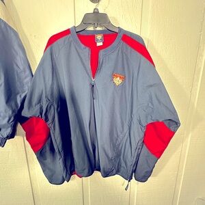 Cooperstown Navy 1/4 Zip Baseball Windbreaker Size XL EUC